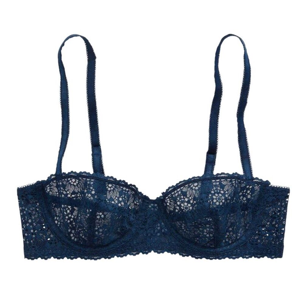 Ralph Lauren Womens/Ladies Floral Lace Bra / Denim